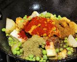 A picture of step 2 of Aloo matar paneer ki sabzi.