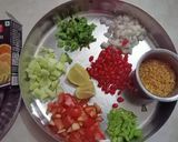 A picture of step 1 of Kala chana chaat (black chickpeas chaat).