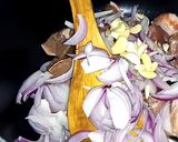A picture of step 1 of Lauki Gosht.