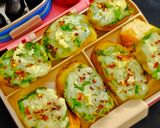 चीज़ ग्रीन कोरिएंडर गार्लिक ब्रेड इन किड्स टिफिन (एयर फ्रायर में) Cheese Green Coriander Garlic Bread in Kids Tiffin रेसिपी चरण 7 फोटो