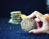 A picture of step 3 of Baked Tahini Cookies.