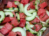 Ensalada de sandía con pepino