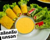 รูปขั้นตอนการทำที่ 7 ของ สลัดโรล กับ น้ำสลัด 3 สไตล์
