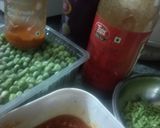 A picture of step 1 of Schezwan rice.