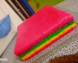 Foto langkah ke 5 dari resep Rainbow cake kukus mudah.