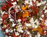 A picture of step 3 of Pepper Salad with Feta Cheese.