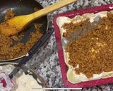 A picture of step 7 of Mutton Lasagna on stove.