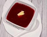 A picture of step 8 of Beetroot Consomme Soup.