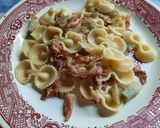 Foto del paso 6 de la receta: Fideos moñitos con alcauciles y jamón crudo