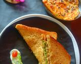 A picture of step 6 of Cream cheese Cheela Sandwich.