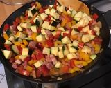 Une image de l'étape 21 de Gratin de légumes multicolores au lard, emmental et persil.