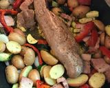 Mustáros rozmaringos kéregben sült sertésszűz, grill zöldségekkel recept fázis 5 fotója