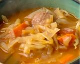 A picture of step 9 of Hearty Cabbage Red Lentil Soup.
