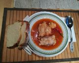 Karácsonyi halászlé bográcsban recept fázis 4 fotója