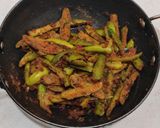 A picture of step 6 of Kundru peanut masala with roti (dinner sabji).