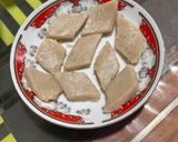 A picture of step 3 of Vegan kaju katli.