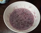 Foto langkah ke 2 dari resep 15.8#52 Blueberry Jam Ogura Cake.