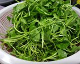 Hình bước làm 1 của món Canh rau má nấu tôm