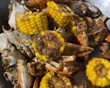Foto langkah ke 3 dari resep Udang kepiting jagung saos.