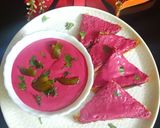 A picture of step 3 of Beetroot paneer dip/spread.