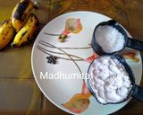 A picture of step 3 of Banana Gulgule.