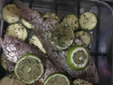 Pescado horneado a las finas hierbas