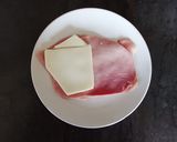 A picture of step 4 of Cordon Bleu with Smoked Ham and Goat Cheese.