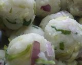 A picture of step 2 of Poha dry manchurian.