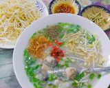 Hình bước làm 5 của món Cháo Hàu Nấu Nấm
