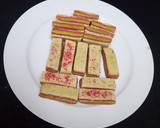 A picture of step 6 of Rainbow cookies.