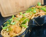 A picture of step 10 of Chilli Chicken Spaghetti.