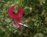 A picture of step 2 of Sooji sandwich.