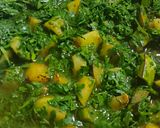 কলাইয়ের ডাল ভাজা দিয়ে ছোলার শাকের ঘন্ট(cholar saag recipe in Bengali) রেসিপির ধাপ 2 ছবি
