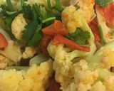 炒白花菜 Fried cauliflower with tomato的食譜步驟4照片