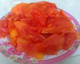 Hình bước làm 1 của món Sinh tố đu đủ