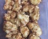 A picture of step 3 of Gobi manchurian with vegetables rice and chicken nuggets.