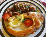 Pas rețetă Crap la grătar cu salată de fasole și ceapă roșie 3 fotografie