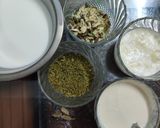 A picture of step 1 of Pista kulfi.