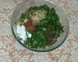 A picture of step 2 of Healthy Palak Moong dal pakoda chaat.