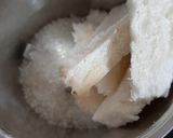 A picture of step 1 of Bread Jello Pudding.