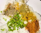 A picture of step 1 of Yam akara.