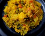 A picture of step 4 of Vegetable Dalia pulaw.
