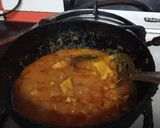 A picture of step 7 of Jackfruit veg in gravy.