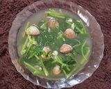 Foto langkah ke 6 dari resep Sayur Bayam Bening Kerang Dara.