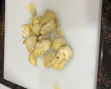 Foto del paso 1 de la receta: Tortilla de corazones de alcachofa y tiras de pimiento asado