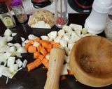 A picture of step 1 of My Celeriac, Onion + Carrot Soup.