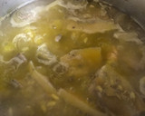 Foto del paso 1 de la receta: Arroz caldoso con alcachofas, conejo y panceta