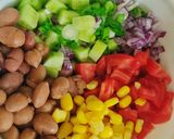 عکس مرحله 1 از دستور سالاد حبوبات (غذای رژیمی)