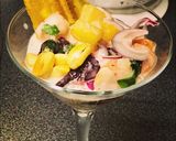 Foto del paso 5 de la receta: Ceviche de pulpo y langostinos con leche de coco 🥥