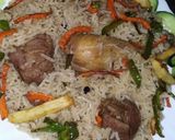 A picture of step 6 of Jungli pulao.